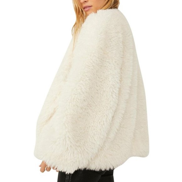 Free People Lena Teddy Jacket, Snow - NWT - Picture 5 of 6